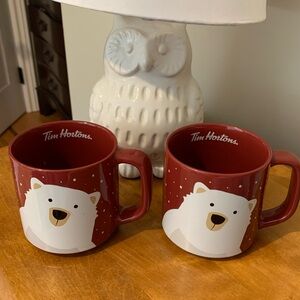PICK ANY 3 ITEMS FOR $10 - Two Tim HORTONS Red Polar Bear Ceramic Mugs